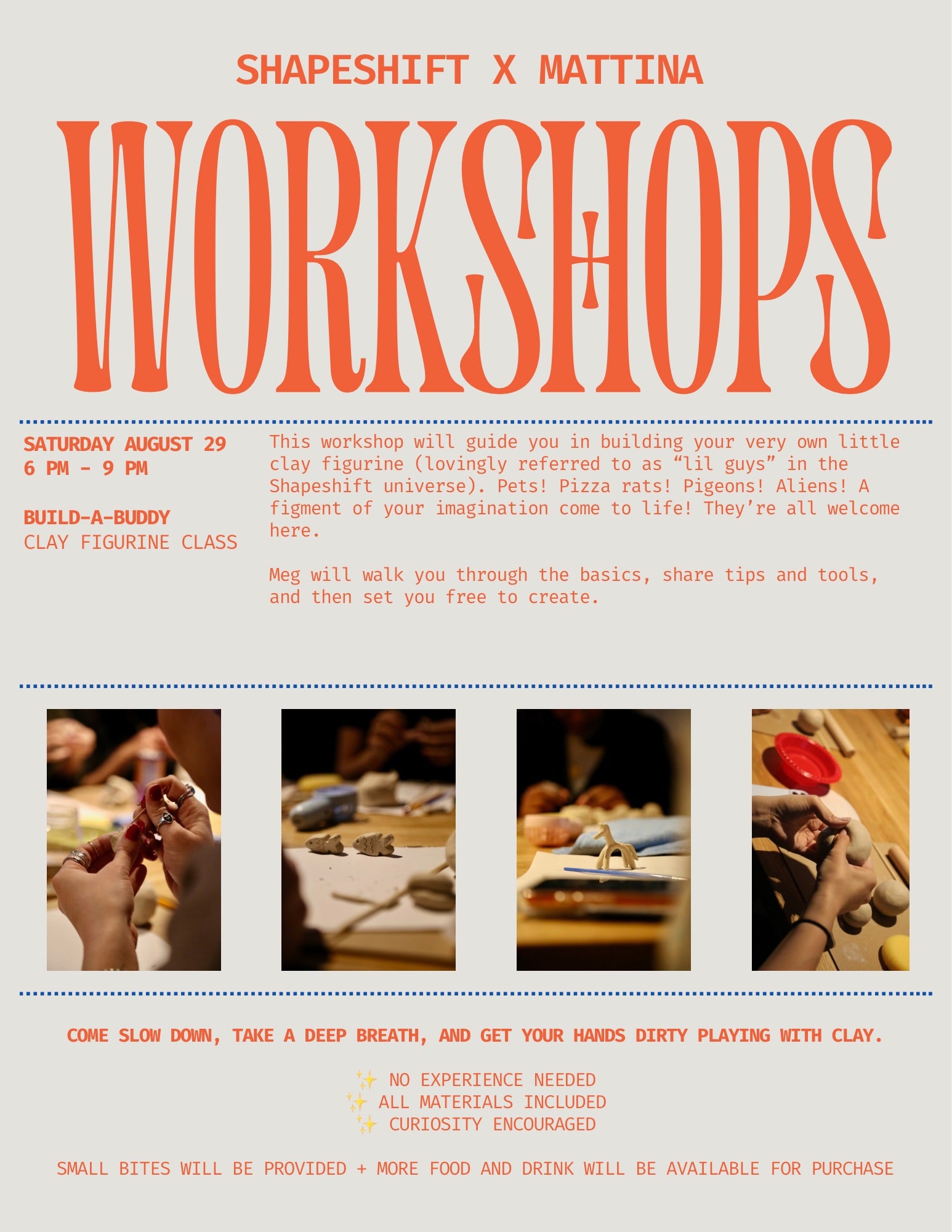 Shapeshift X Mattina Workshops: Clay Figurines